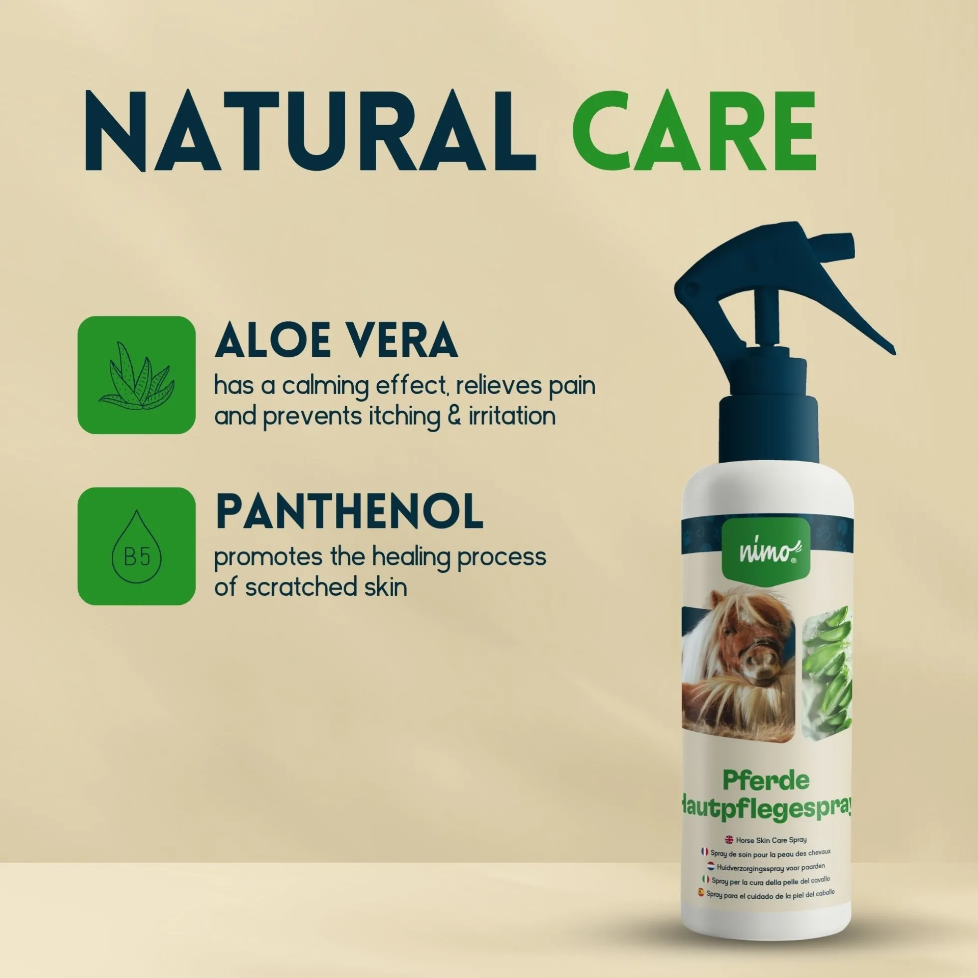 Spray Para El Cuidado De La Piel Para Caballos - Nimo - 2,5 L