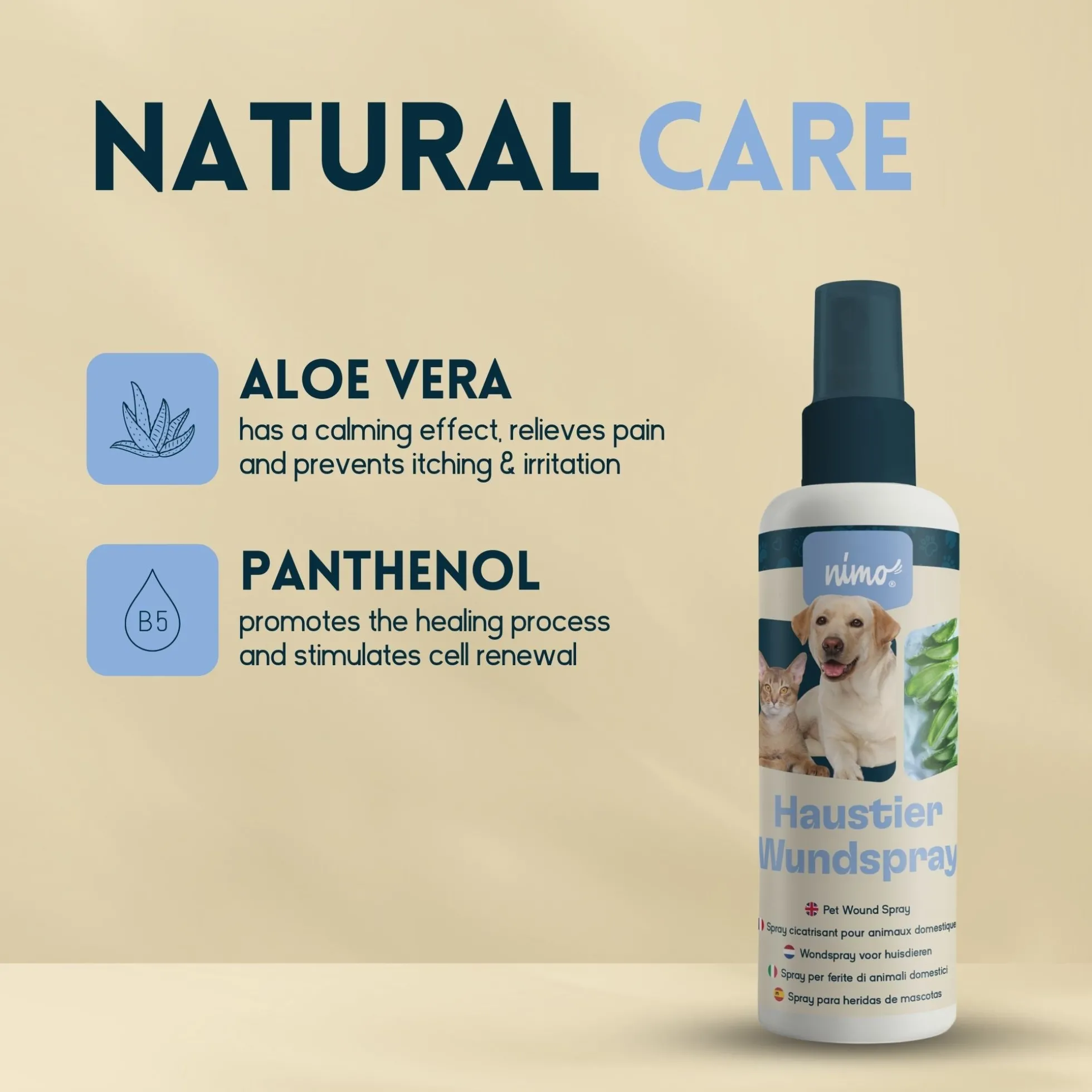 Spray Para Heridas De Mascotas - Nimo - 125 Ml
