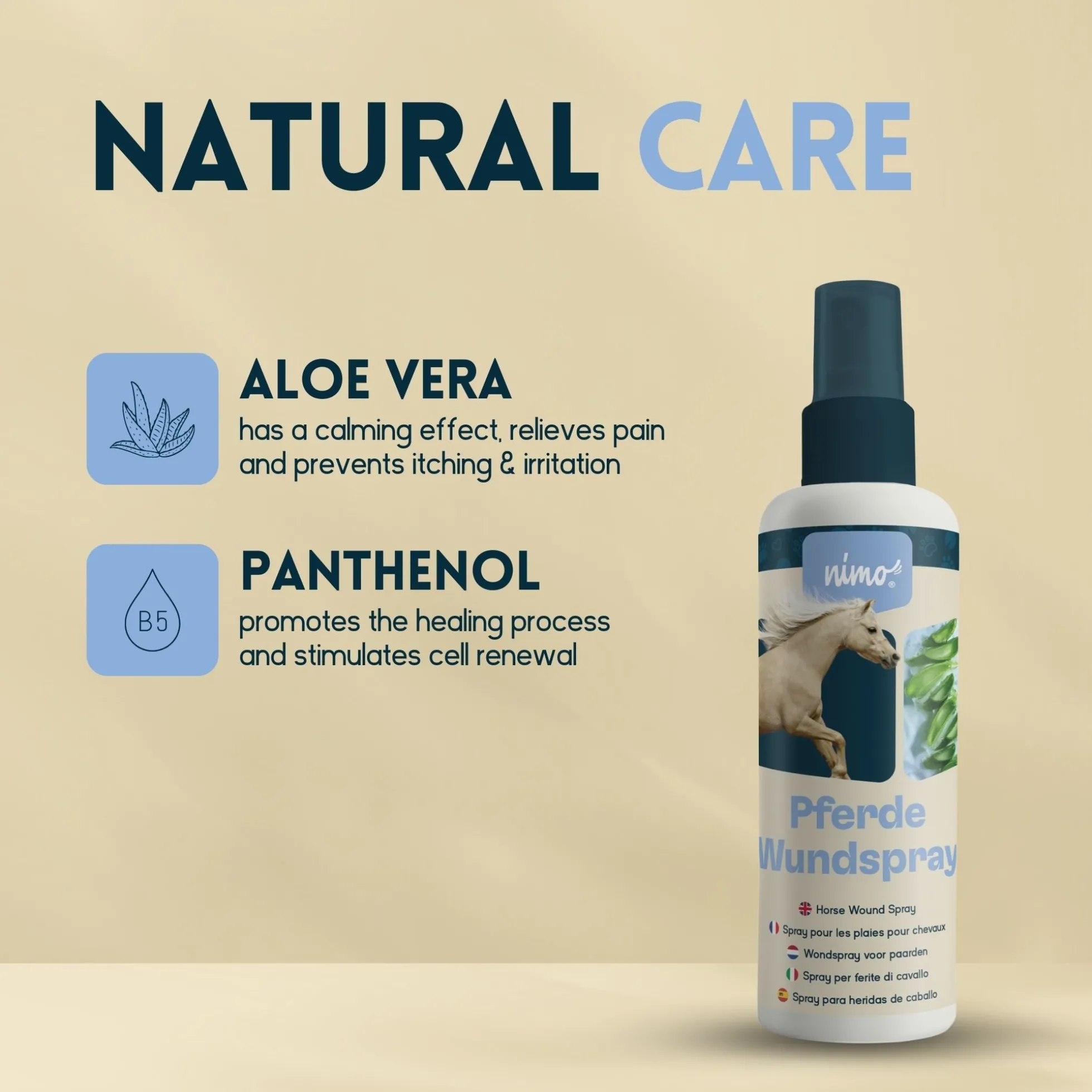 Spray Para Heridas Para Caballos - Nimo - 125 Ml