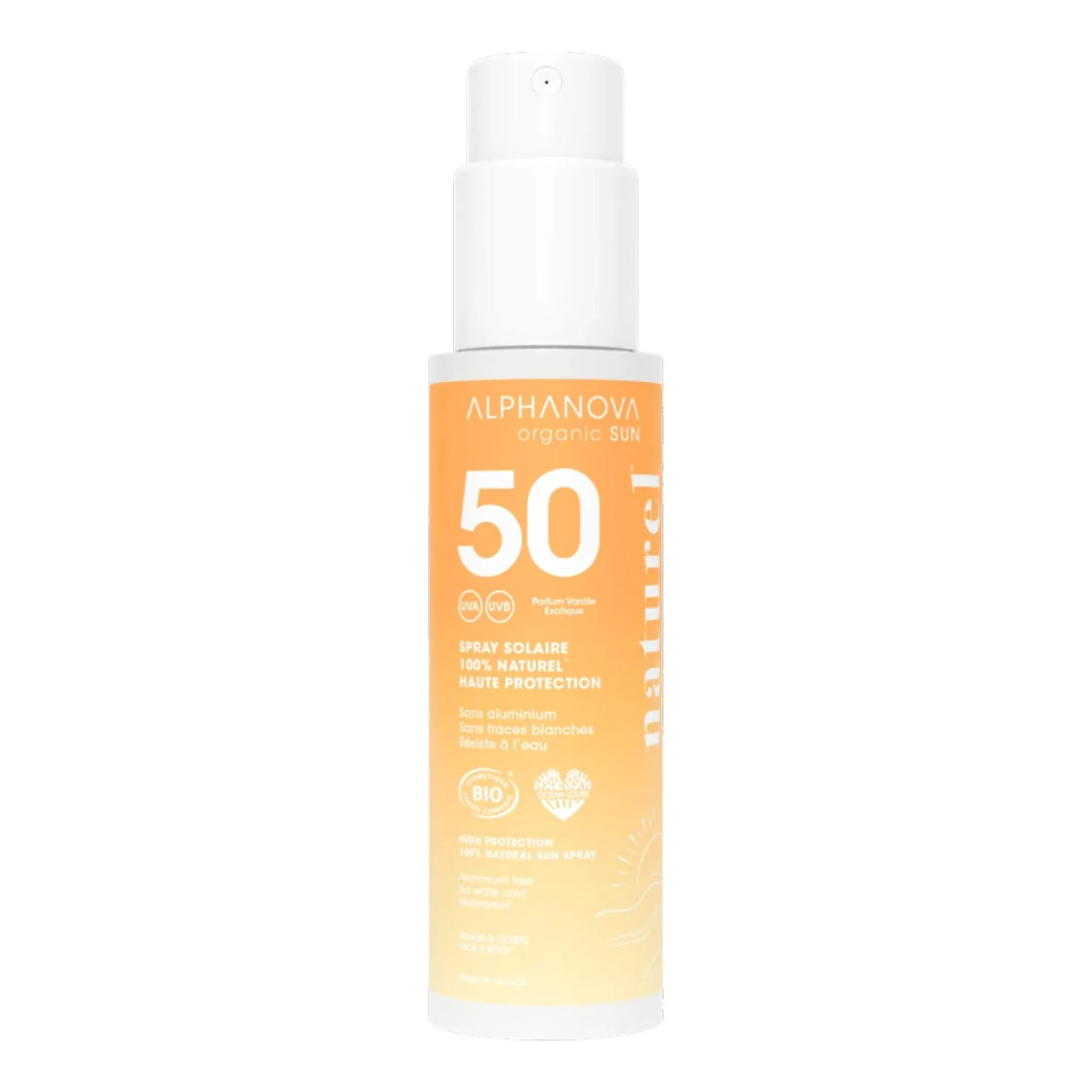 Spray solar adultos bio FPS50 Alphanova 100 ml