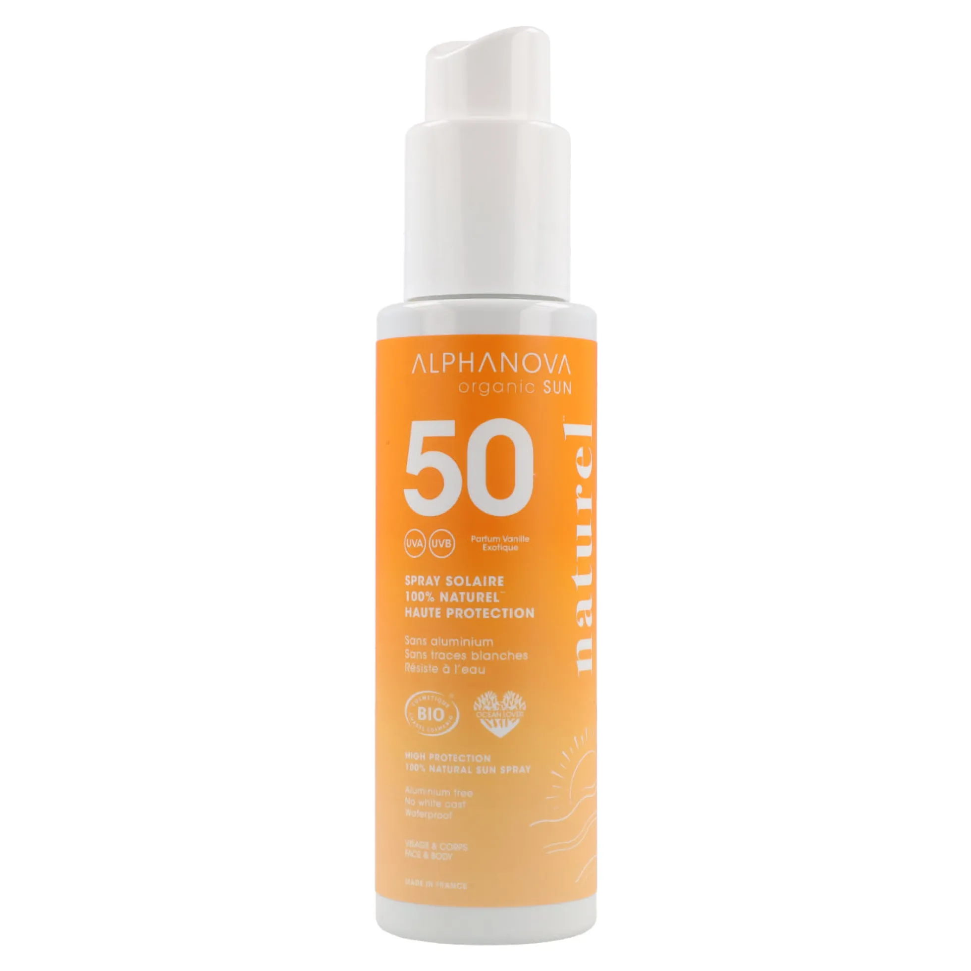 Spray solar adultos bio FPS50 Alphanova 100 ml