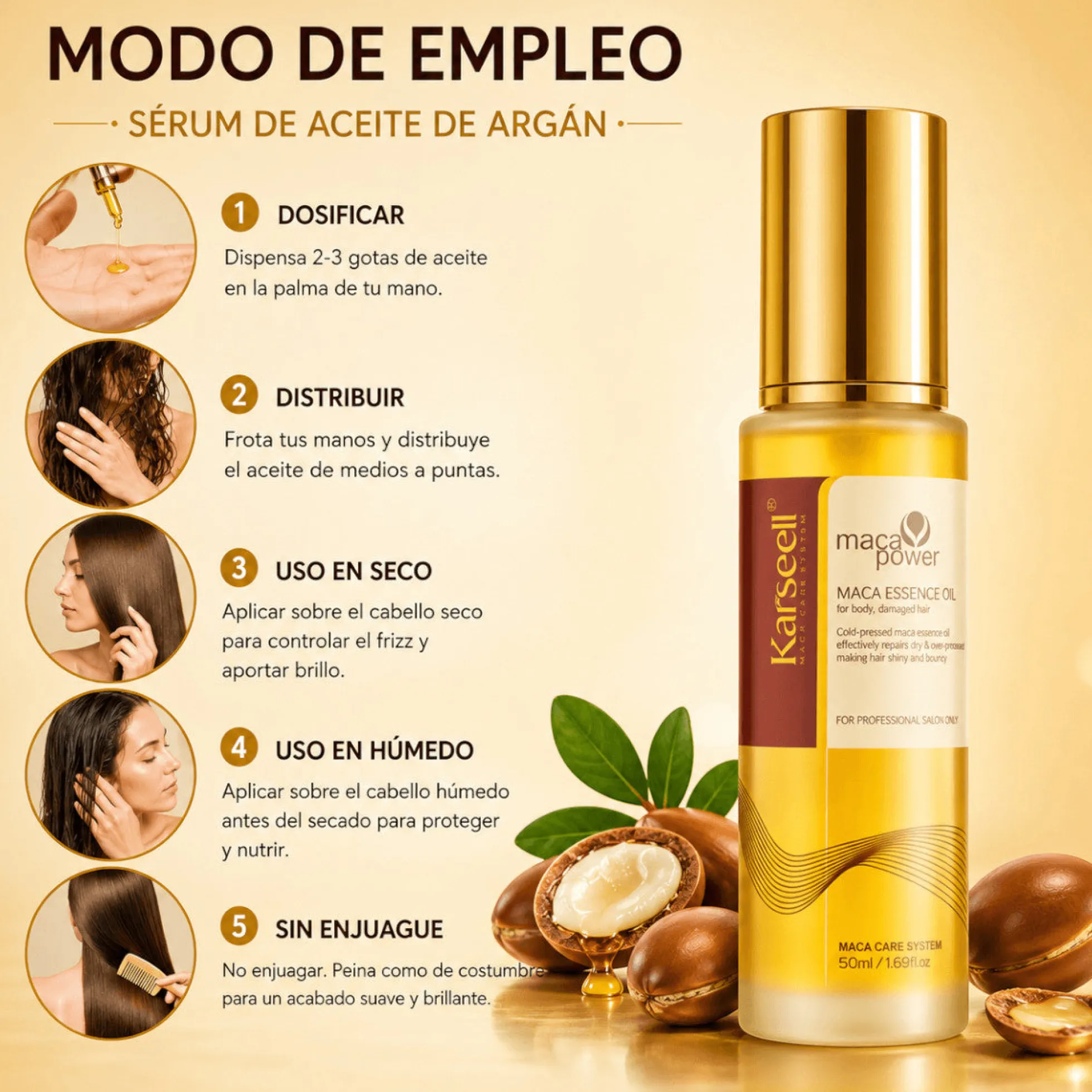 Sérum de Aceite de Argán Karseell 50 ml