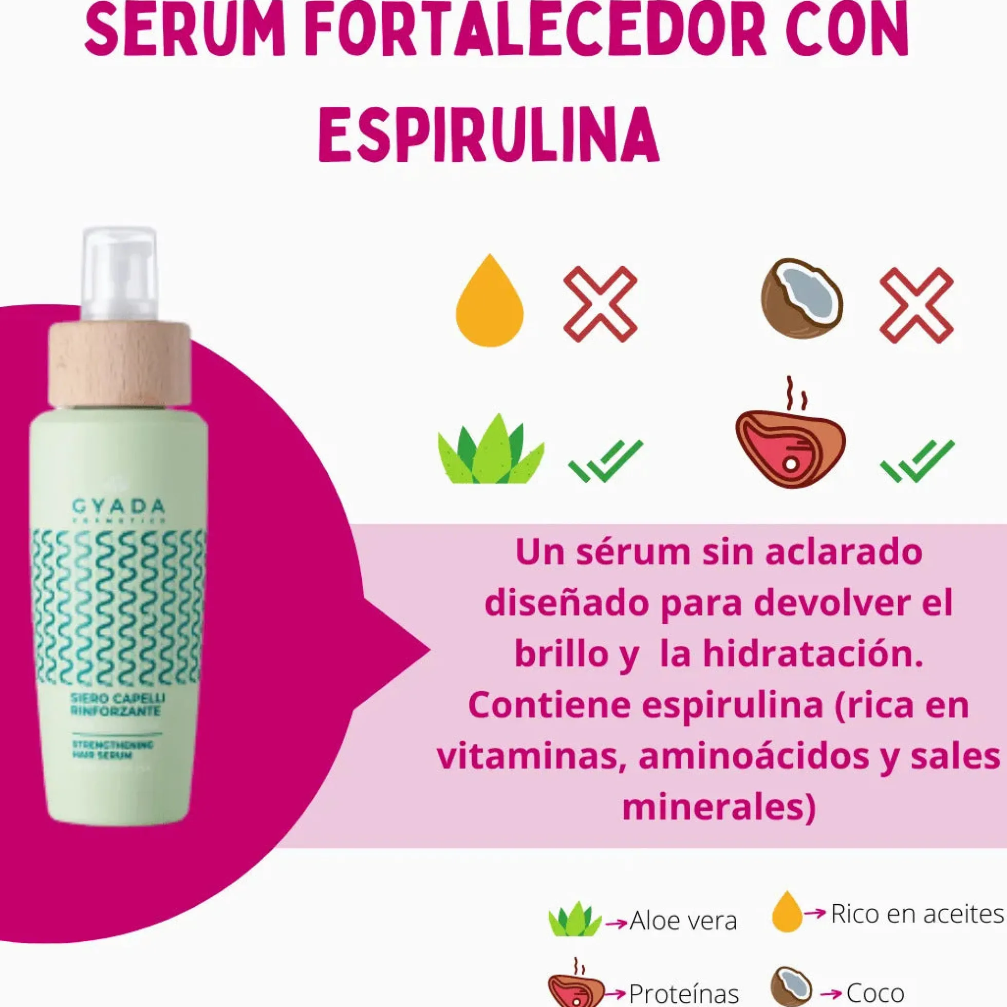 Sérum Fortalecedor Gyada Cabello Espirulina 125ml