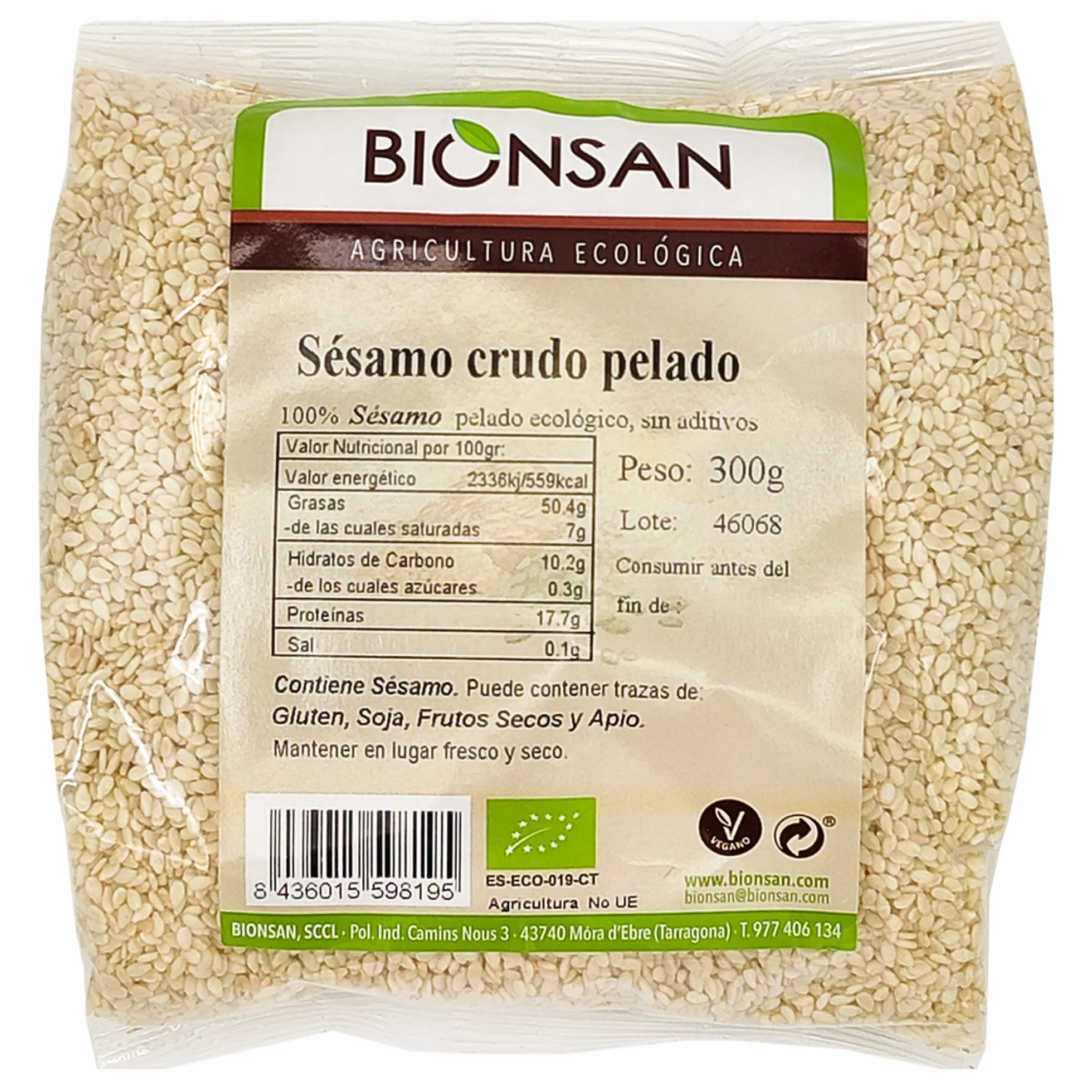Sésamo Crudo Pelado Eco Bionsan 300gr