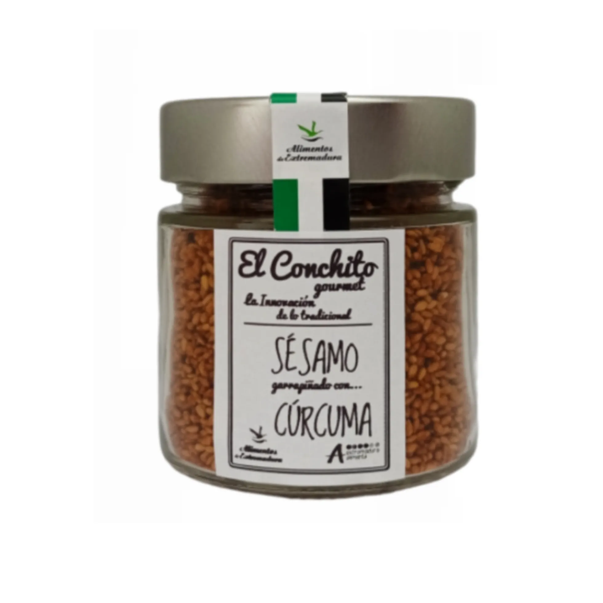 Sésamo Garrapiñado Con Cúrcuma Tarro De Cristal 110 G