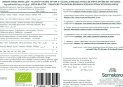 Stevia En Polvo Bio - 100g | Endulzante Natural Ecológico Vegano, Alternativa Al Azúcar Refinado, Sin Gluten