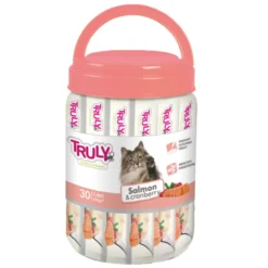 Stick De Crema Para Gato De Salmon Y Arandano Truly 30 Sticks X 14 Gr