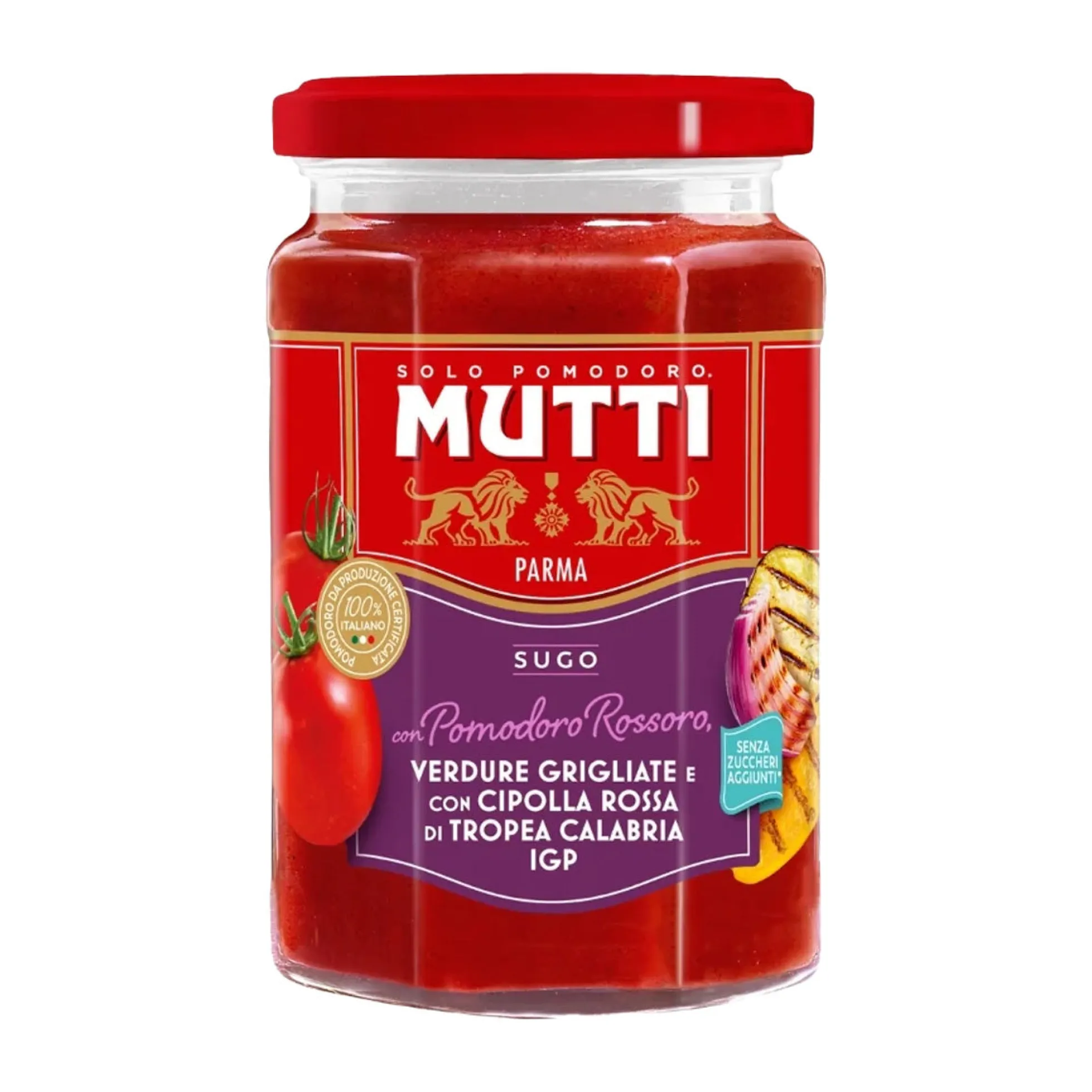 Sugo Pomodoro Rossoro, Verdure Grigliate, Cipolla Rossa Mutti 280g