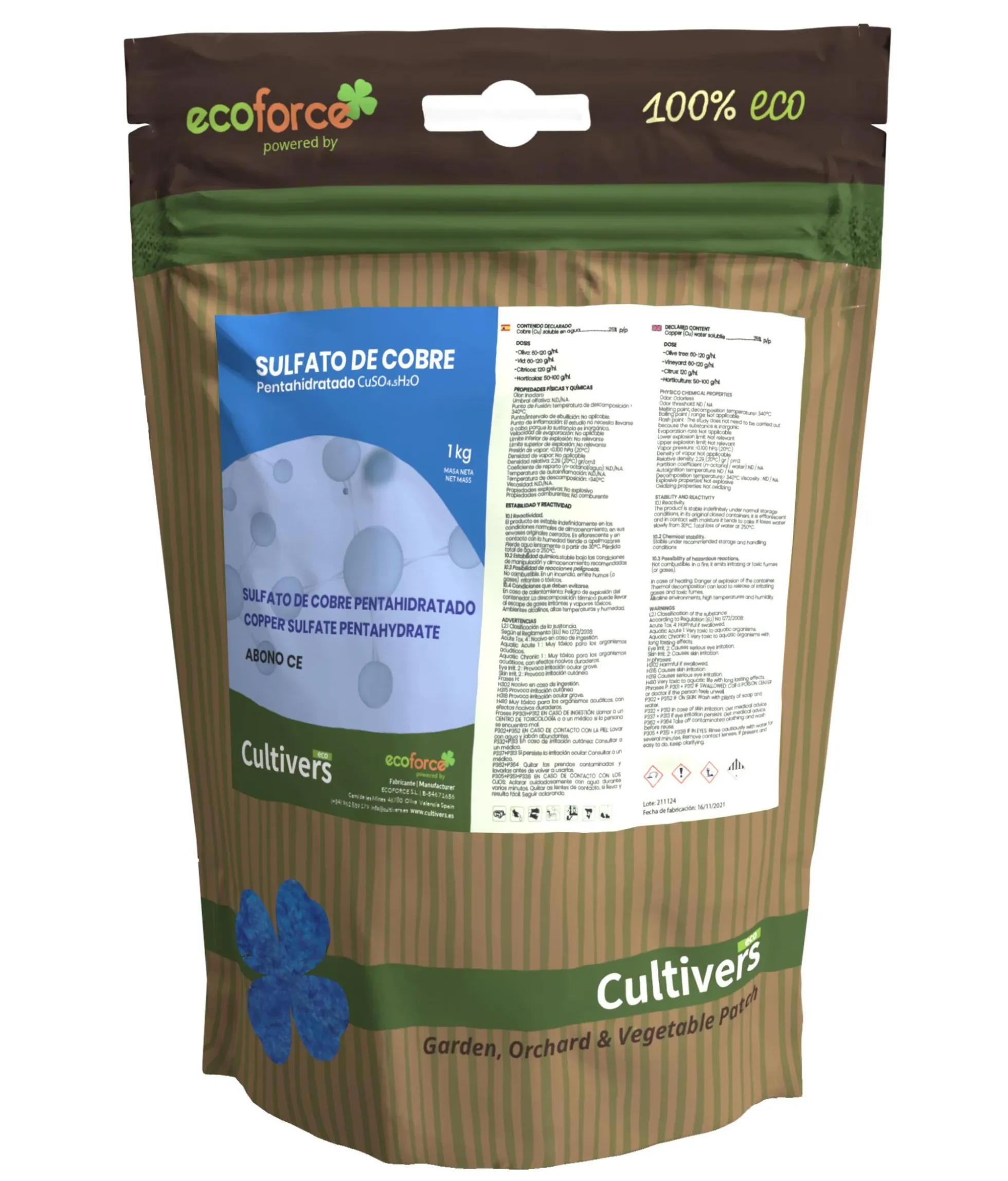 Sulfato De Cobre Cultivers 5 Kg