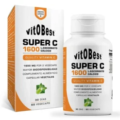 Super C 1600mg - 60 Cápsulas - Vitamina C - Vitobest