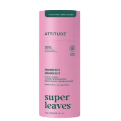 Super leaves Desodorante - Coco y frutos del bosque - plastic free, Attitude, 75g