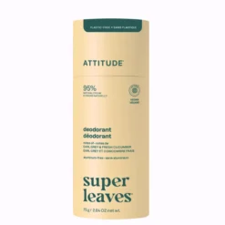 Super leaves Desodorante - Earl Grey & Fresh cucumber - plastic free, Attitude, 75g