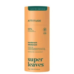 Super leaves Desodorante - Flor de azahar y eucalipto - plastic free, Attitude, 75g