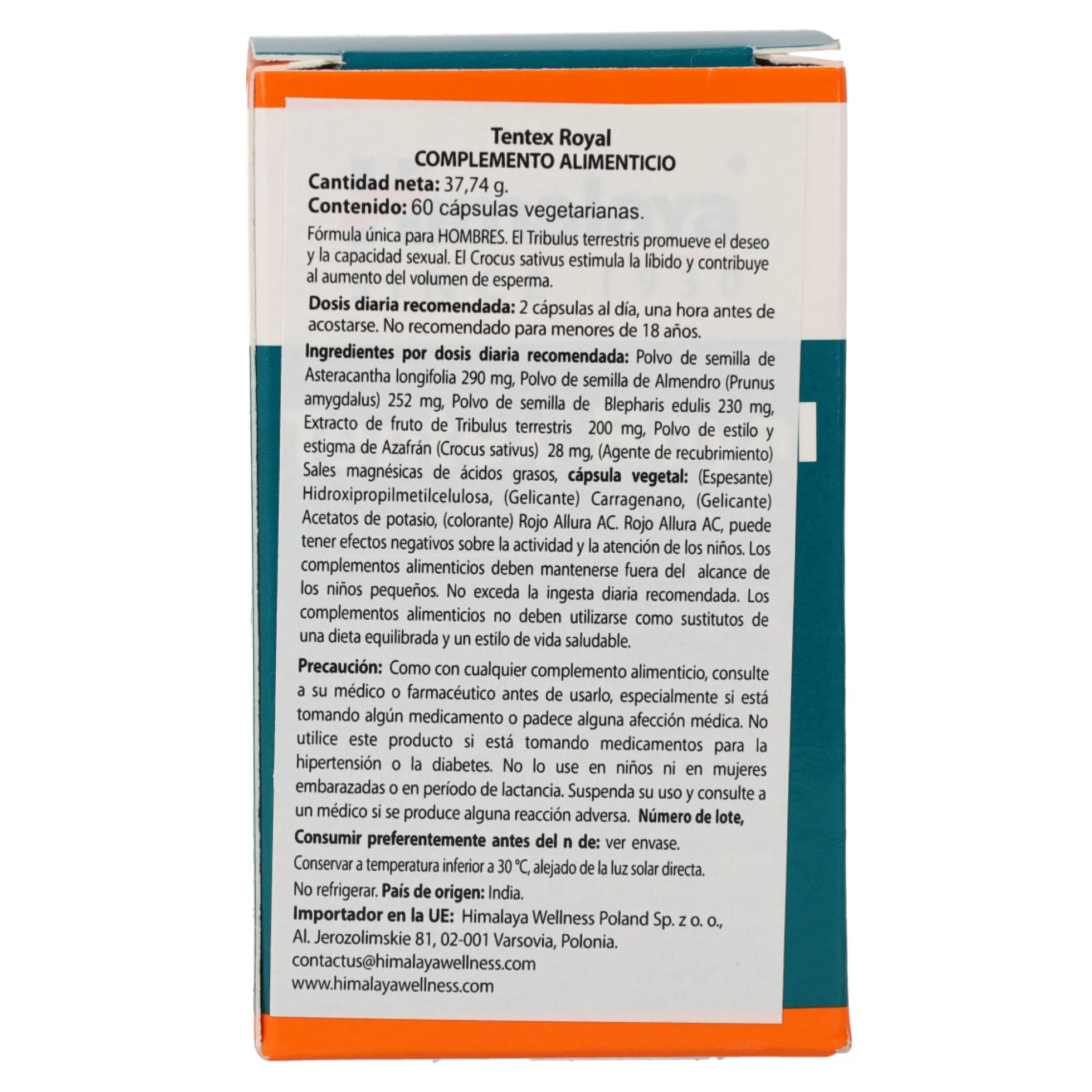 Suplemento Tentex Royal Himalaya 60 cápsulas