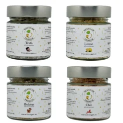 Surtido Sal Trufa, Boletus, Chiili Y Limón. 4 Tarrros De 125 Gr.