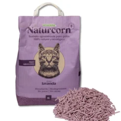 Sustrato Absorbente Wuapu Naturcorn Lavanda En Pelet Biodegradable Para Gato 1 U 17'5l