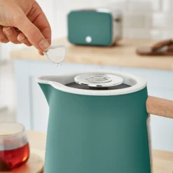 Swan Nordic Set Desayuno, Hervidor Agua 1,7 L, Tostadora Ranura Ancha 4 Rebanadas, Diseño, Stp2091greneu, Verde