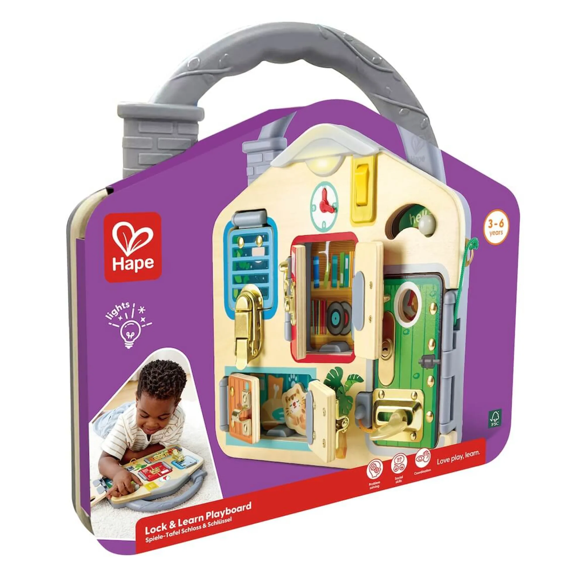 Tablero Actividades Bloquea & Aprende Hape