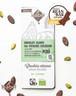 TABLETA BIO&FT CHOCOLATE BEAN TO BAR 35% PISTACHO