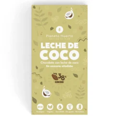 Tableta chocolate 38% con leche de coco vegano sin azúcares añadidos ECO Planeta Huerto 70 g