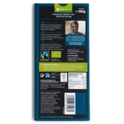 Tableta Chocolate Negro 70% Flor De Sal Bio Tierra Madre 100 g