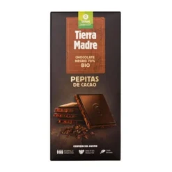 Tableta chocolate negro 70% pepitas cacao Bio Tierra Madre 100g