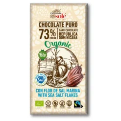 Tableta de Chocolate con Flor de Sal 73% Cacao Chocolates Solé 100g