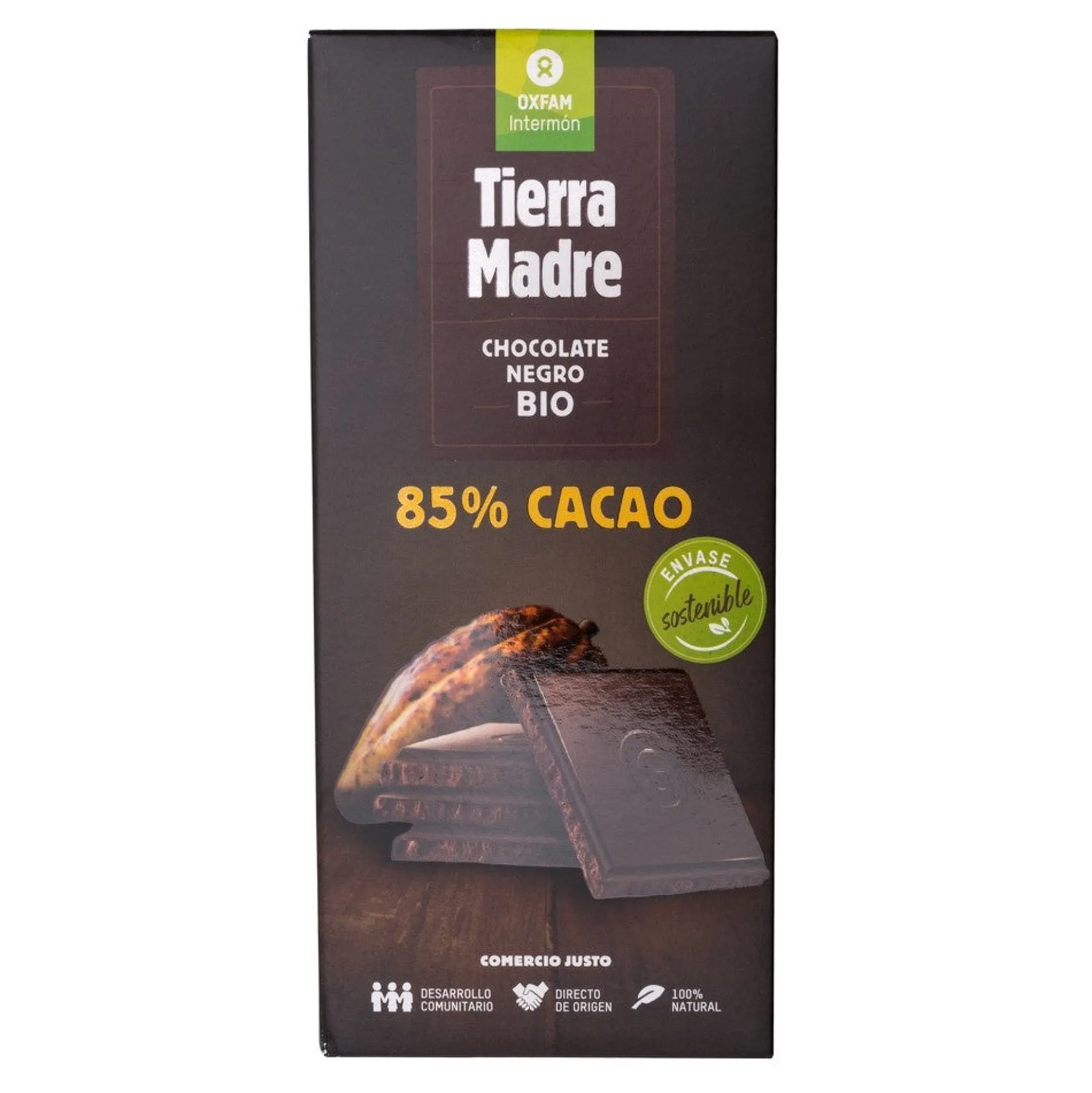 Tableta De Chocolate Negro 85% Bio Tierra Madre 100 g