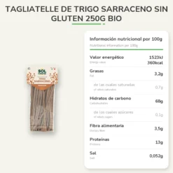 Tagliatelle de trigo sarraceno sin gluten 250g BIO