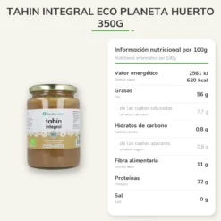 Tahin Integral ECO Planeta Huerto 350g