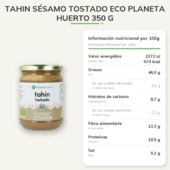 Tahin sésamo tostado ECO Planeta Huerto 350 g