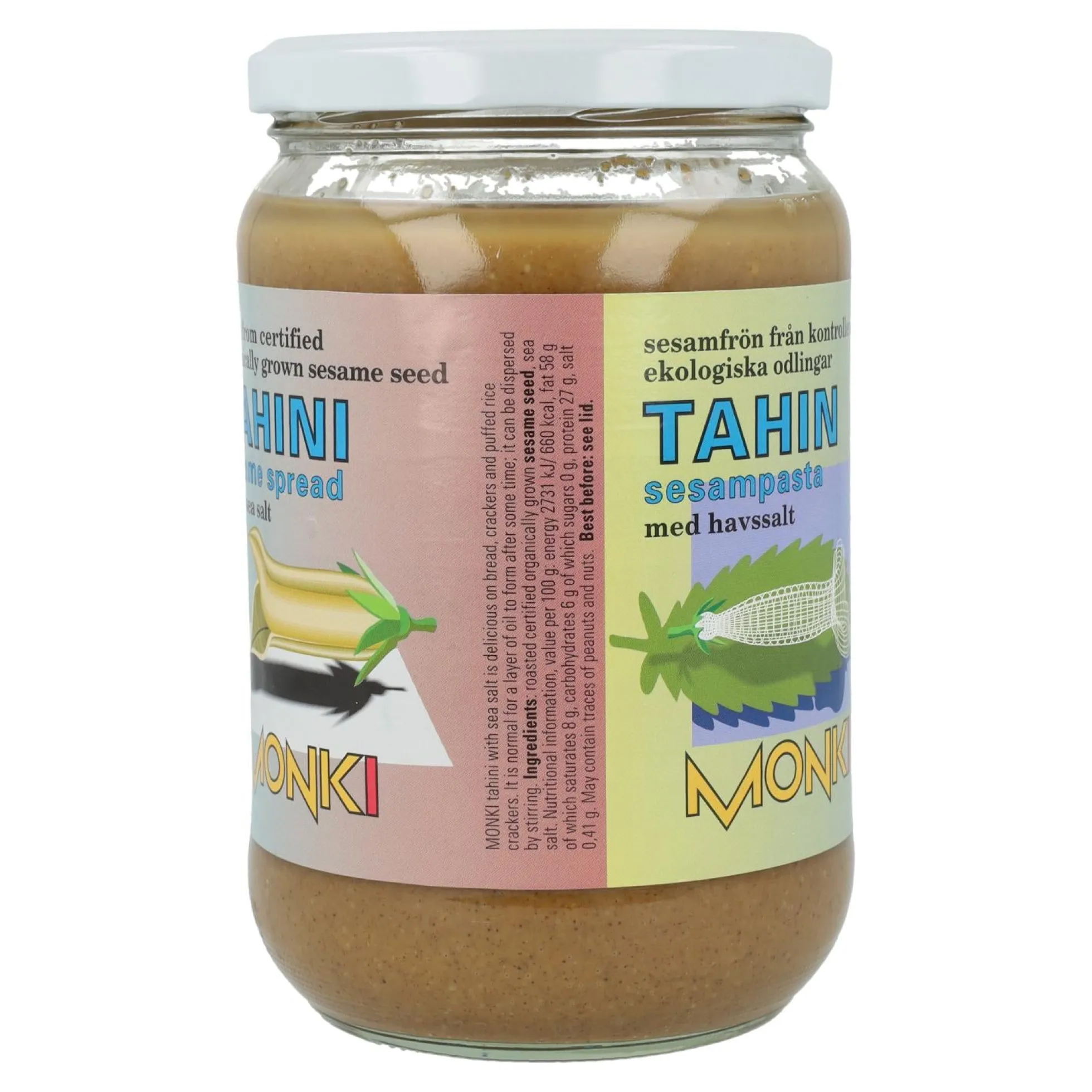 Tahin tostado con sal bio Monki, 650 g