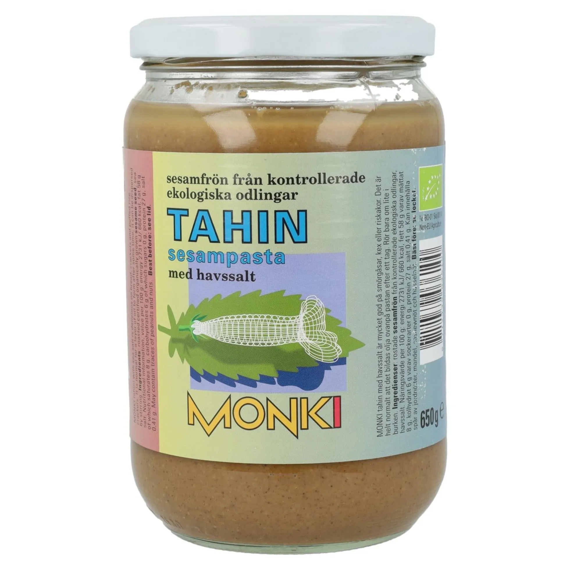 Tahin tostado con sal bio Monki, 650 g