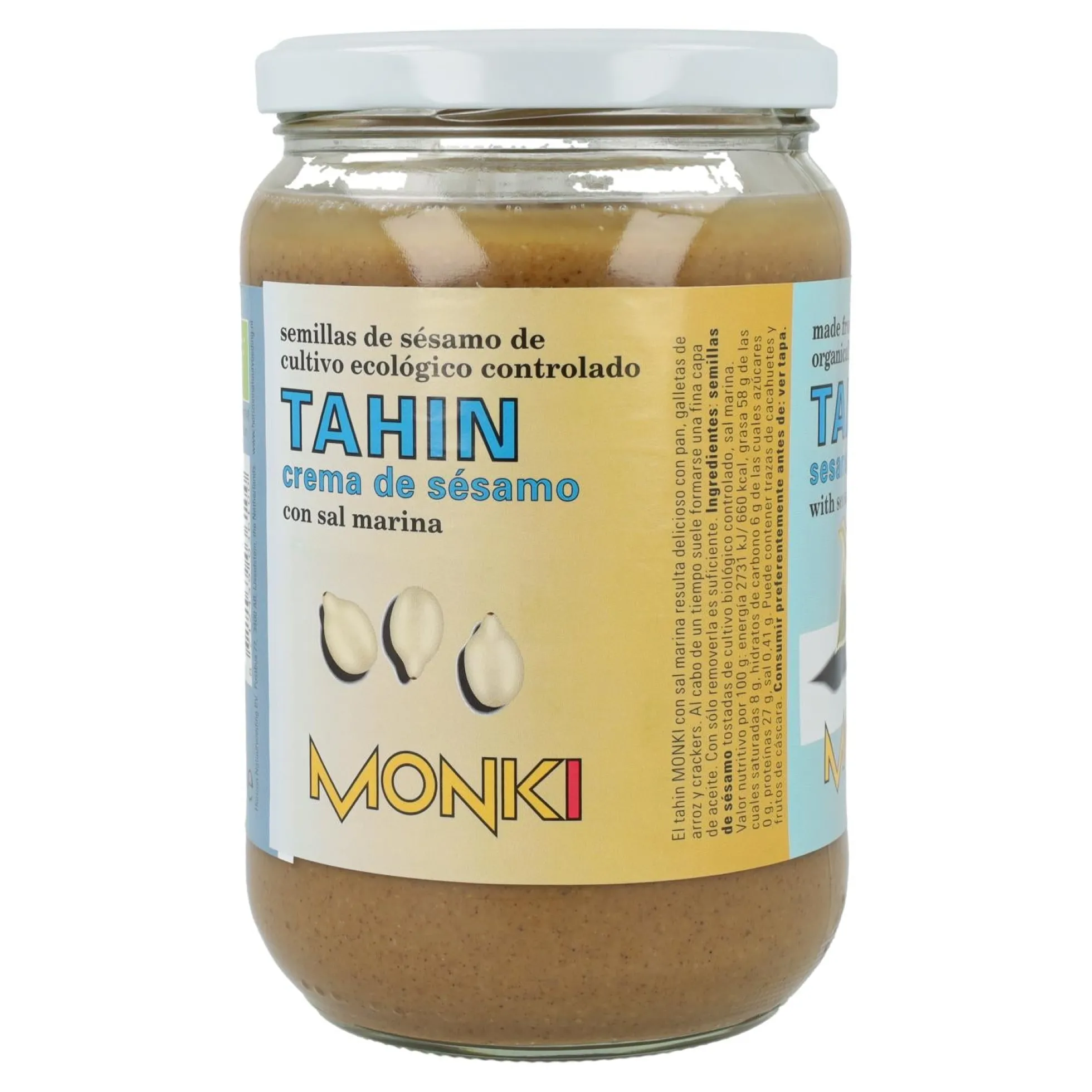 Tahin tostado con sal bio Monki, 650 g