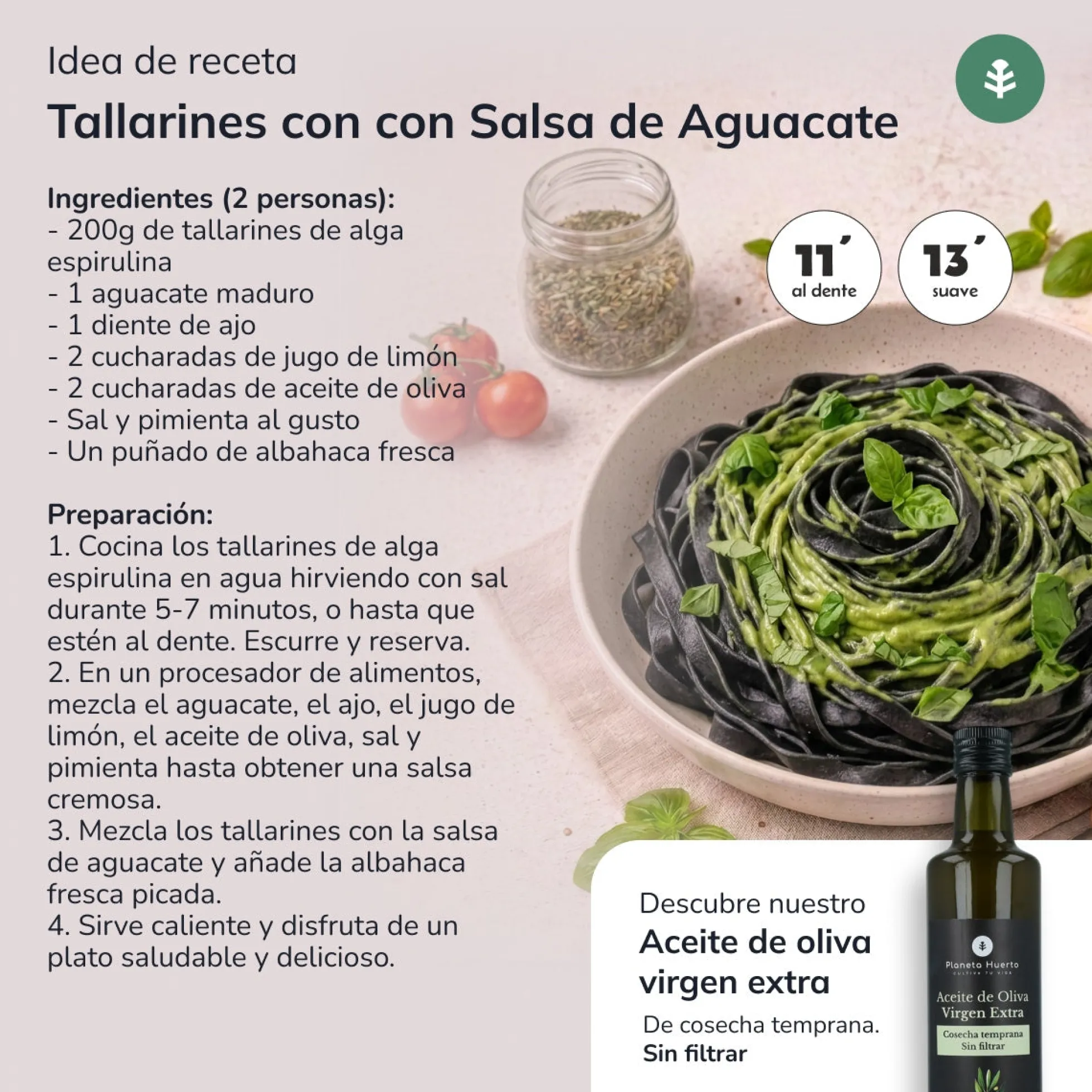 Tallarines de algas ECO Planeta Huerto 500gr