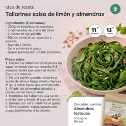 Tallarines de espinacas ECO Planeta Huerto 500gr