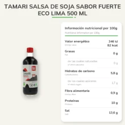 Tamari Salsa de Soja sabor fuerte ECO Lima 500 ml