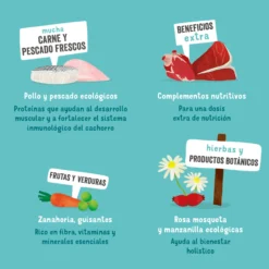 Tarrina de comida para perros con pollo ecológico y pescado sin cereales | Edgard & Cooper 100 g