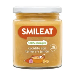 Tarrito BIO de Cocidito con Ternera y Jamón Smileat 220g
