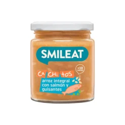 Tarrito de Arroz con Salmon y Guisantes ECO CA CHI TOS Smileat, 230g