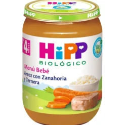 Tarrito de arroz con zanahoria y ternera bio más 4 meses HiPP 190g