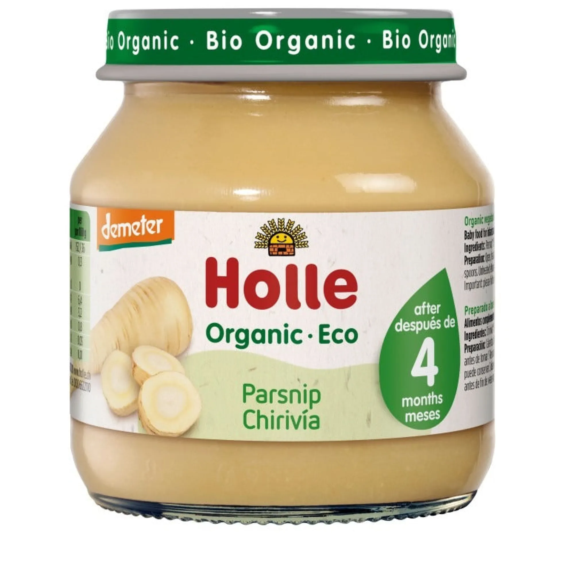 Tarrito de Chirivía Demeter a partir 5 meses Holle 125g