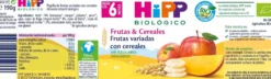 Tarrito de frutas variadas con cereales bio +6 meses HiPP 190 g