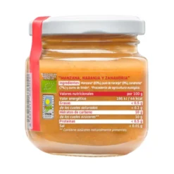 Tarrito de Manzana, Naranja y Zanahoria BIO +6 Meses Smileat 130 g