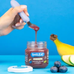 Tarrito de Manzana, Plátano y Arándono BIO +6 meses Smileat 130g