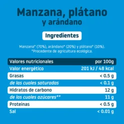 Tarrito de Manzana, Plátano y Arándono BIO +6 meses Smileat 130g