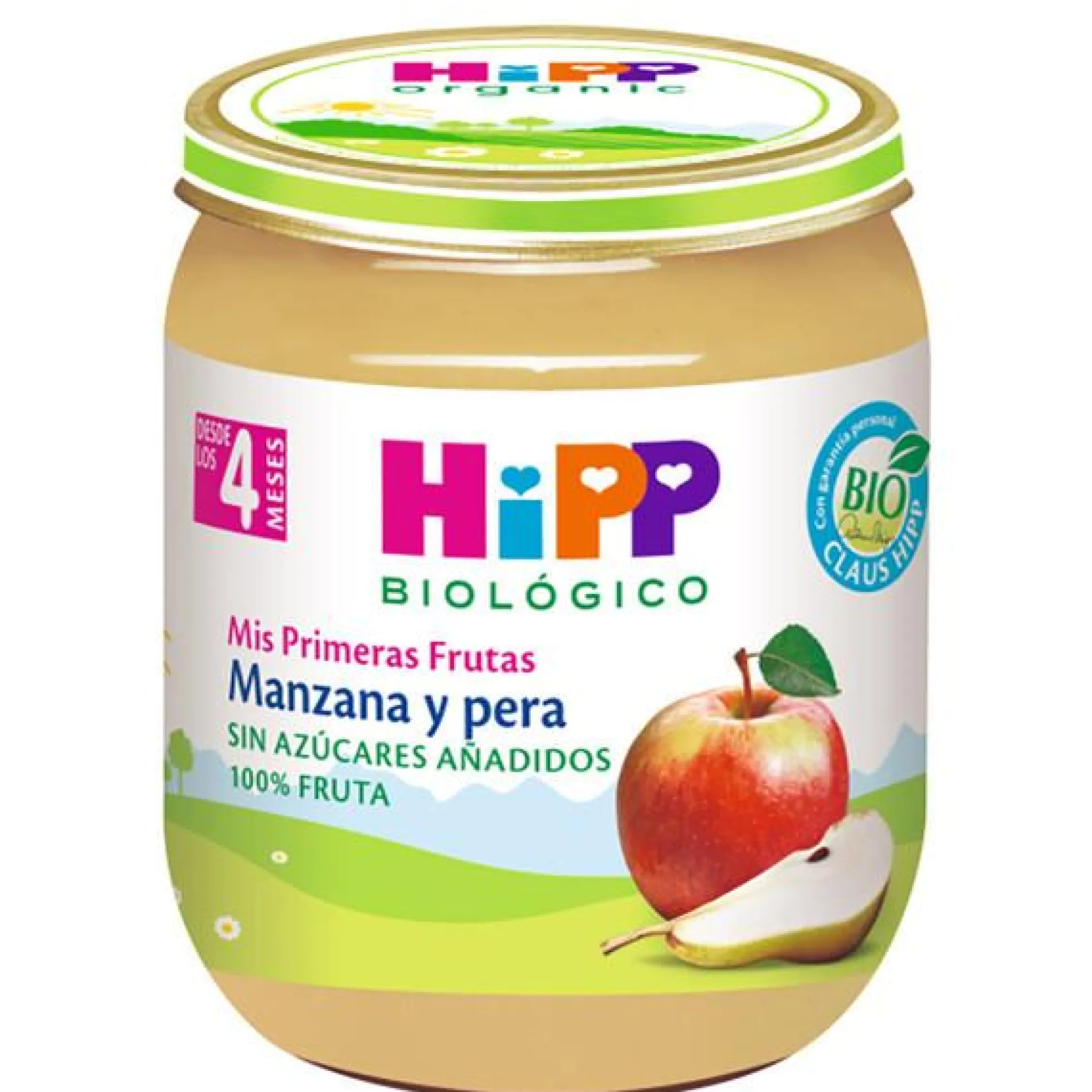 Tarrito de manzana y pera bio +4 meses HiPP 125g