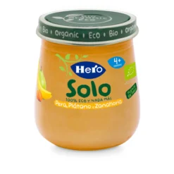 Tarrito de Pera, Plátano y Zanahoria Eco 120 g-Hero Solo