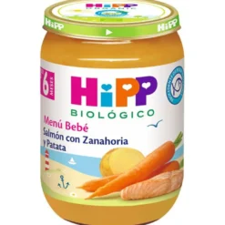 Tarrito de salmón con zanahoria y patata bio +6 meses + HiPP 190 g