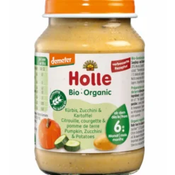 Tarrito ECO de calabacín, calabaza y patata +6M Holle 190 g
